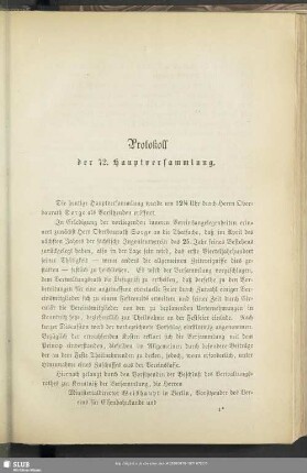 Protokoll der 72. Hauptversammlung