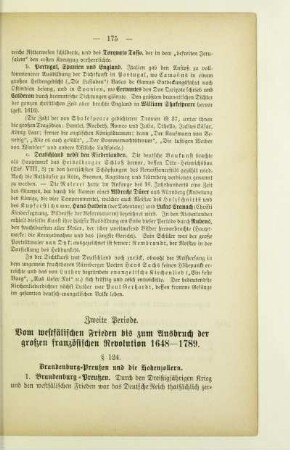 Zweite Periode. Vom westfälischen Frieden bis zum Ausbruch der großen französischen Revolution 1648-1789