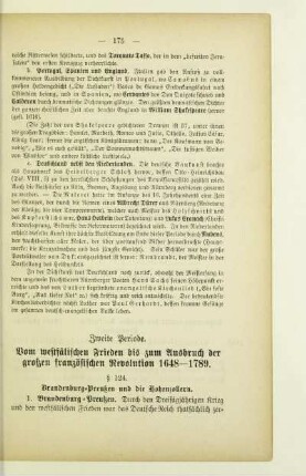 Zweite Periode. Vom westfälischen Frieden bis zum Ausbruch der großen französischen Revolution 1648-1789
