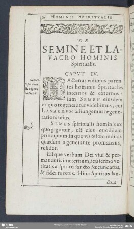 De Semine Et Lauacro Hominis Spiritualis. Caput IV.