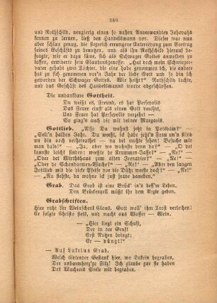 Grabschriften.