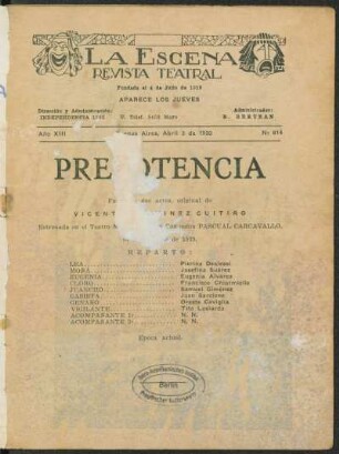 Prepotencia : farsa en dos actos