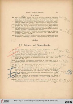 XII. Bücher- und Sammelwerke (Nr. 2065-2205)