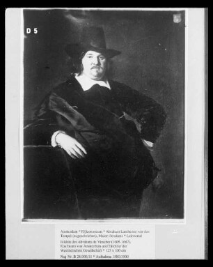 Bildnis des Abraham de Visscher (1605-1667), Kaufmann von Amsterdam und Direktur der Westindischen Gesellschaft