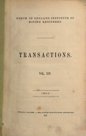 Transactions. 14. 1864/65 (1865)