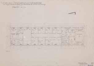 Neubau eines Institutsgebäudes mit Maschinenhalle der Bayerischen Landesanstalt für Landtechnik und Motorisierung (Dachgeschoss M 1 : 100)