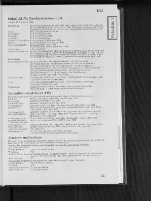 III.2 Fakultäten