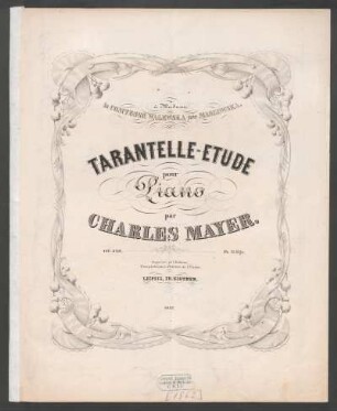 Tarantelle-Etude : pour piano ; op. 348