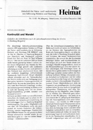 Kontinuität und Wandel