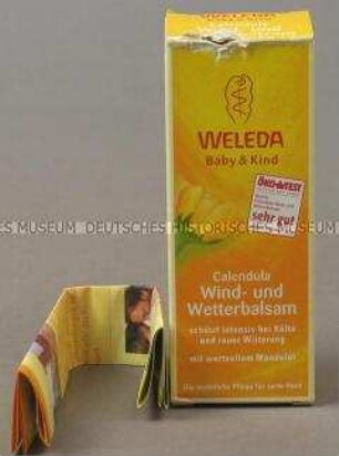 Babyartikel: Wind- und Wetterbalsam, leerer Karton