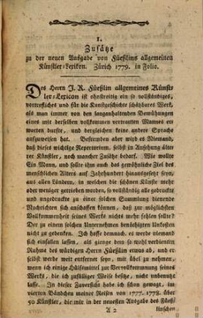 Miscellaneen artistischen Innhalts. 4. 1780