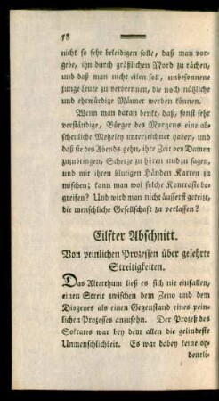 Eilfter Abschnitt. Von peinlichen Prozessen über gelehrte Streitigkeiten