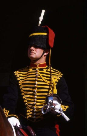 London - Königlicher Gardist : Soldat auf dem Pferd, Königliche Leibgarde London, 1986