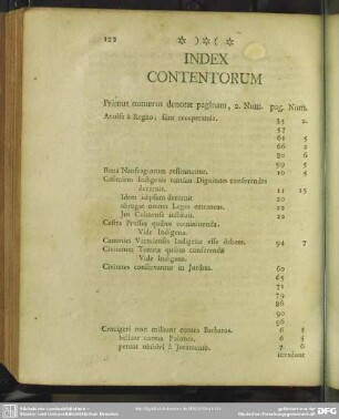 Index Contentorum