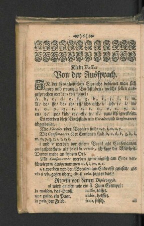 [Von der Aussprach. - Zugab/oder Erinnerung]