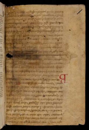 aus dem hinteren Spiegel eingebunden: Brevier-Fragment, 12. Jh.