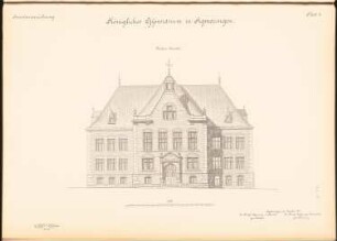 Gymnasium, Sigmaringen: Vorderansicht 1:100