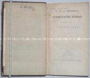 Sämtliche Werke von Moritz August von Thümmel