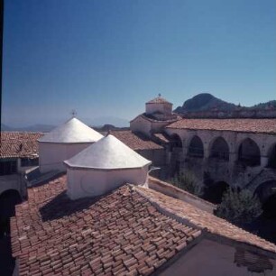 Samos. Kloster Panagia tu Vrontá. Von 1586, am Karvúni. E70