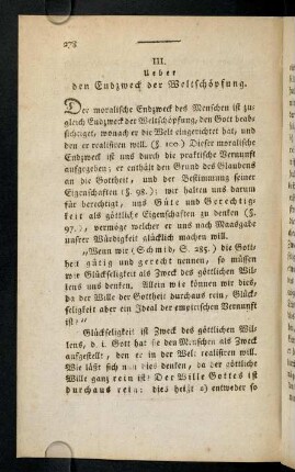 278-282, III. Über den Endzweck der Weltschöpfung