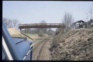 Fußgängersteg zwischen Leingarten West + Leingarten