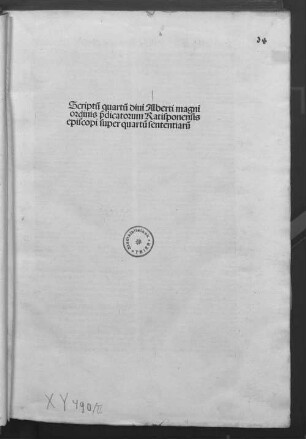4: Scriptum 4. super quartum sententiarum