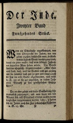 Funfzehntes Stück.