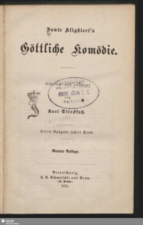 Dante Alighieri's Göttliche Komödie