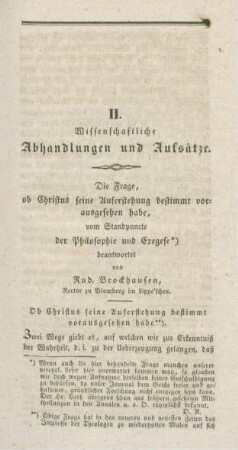 Wissenschaftliche Abhandlungen und Aufsätze