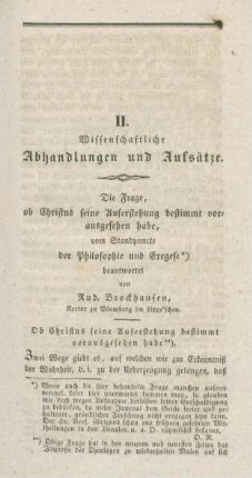 Wissenschaftliche Abhandlungen und Aufsätze