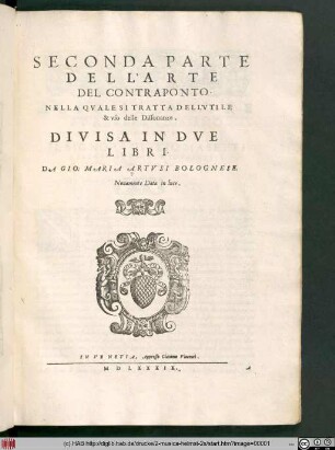 Nella Qvale Si Tratta Dell'Vtile & vso dello Dissonanze