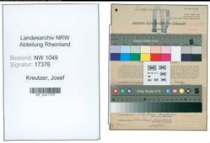Entnazifizierung Josef Kreutzer , geb. 14.08.1890 (Buchhalter)