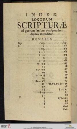 Index Locorum Scripturæ