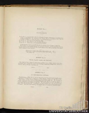 Design No. 1. Supplement. Design No. 2. Small dairy farm, or cottage.