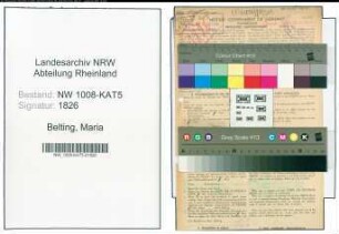 Entnazifizierung Maria Belting , geb. 24.08.1895 (Lehrerin)