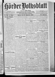 Hörder Volksblatt. 1884-1934