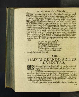 Tit. XIII. Tempus, Quando Aditur Haereditas.