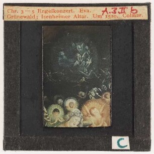Grünewald: Isenheimer Altar, Engelkonzert (Erste Farb-Kleinbilddias am Seminar, 1943 angekauft)