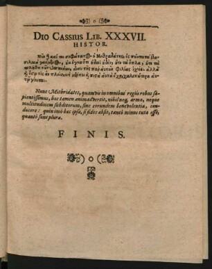 Dio Cassius Lib. XXXVII. Histor.
