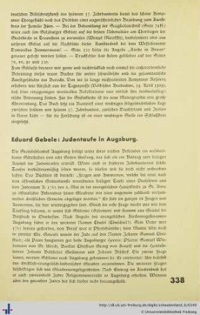 Judentaufe in Augsburg.