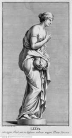Statuae insigniores a Io. Iust. Preislero in Italico itenere delineatae, Norimbergae : Ge. Mart. Preisler, 1736Taf. 7: Leda - J.J. Preisler, Statue insigniores