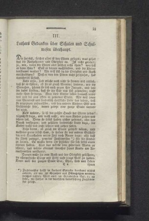 III. Luthers Gedanken über Schulen und Schulwesen überhaupt.