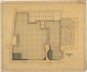Billing, Hermann; Karlsruhe, Moltkestr.47 / Beethovenstr.; Villa Billing - Diele (Grundriss)