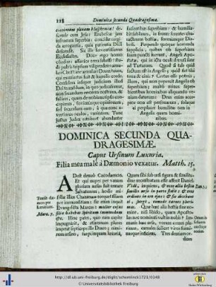 Dominica secunda Quadragesimae.