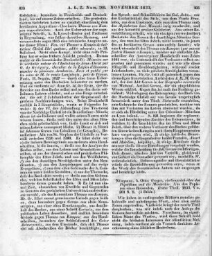 Gregor, ein Gespräch über das Pabstthum und die Monarchie. Aus den Papieren eines Reisenden. T. 1. Nürnberg: Otto 1833