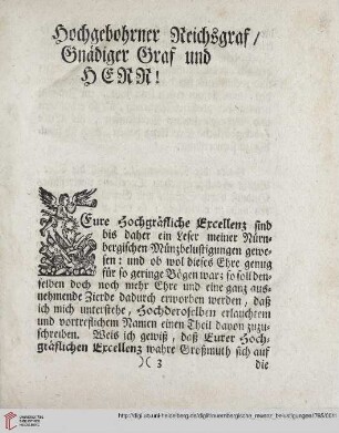 Hochgebohrner Reichsgraf, Gnaediger Graf und HERR !