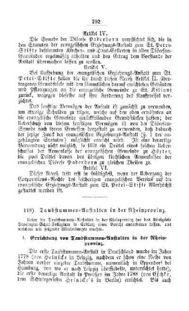 Taubstummen-Anstalten in der Rheinprovinz : [V. Elementarschulwesen]