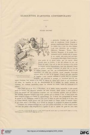 5: Silhouettes d'artistes contemporains, [1], Jules Dupré