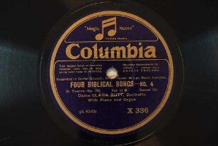Four bibliocal songs : No. 4; (Op. 99); Key of B / (A. Dvorak)