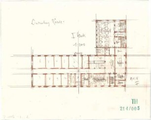 Fischer, Theodor; Lindenberg / Allgäu (Bayern); Gasthaus Rössle - Grundriss 1. OG